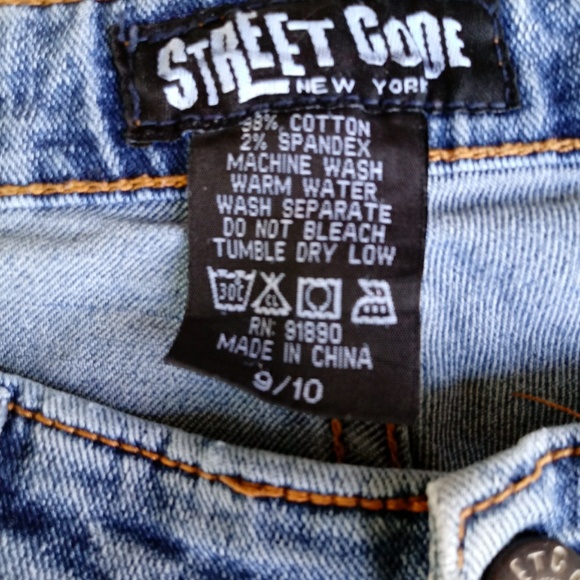 Street Code Jeans With Charlie Brown Frayed Hem - Picture 6 of 6